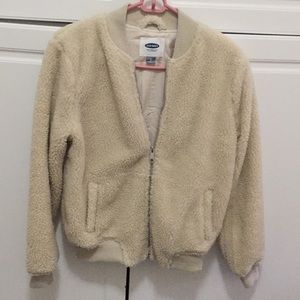 Old navy shearling bomber jacket sz XS
